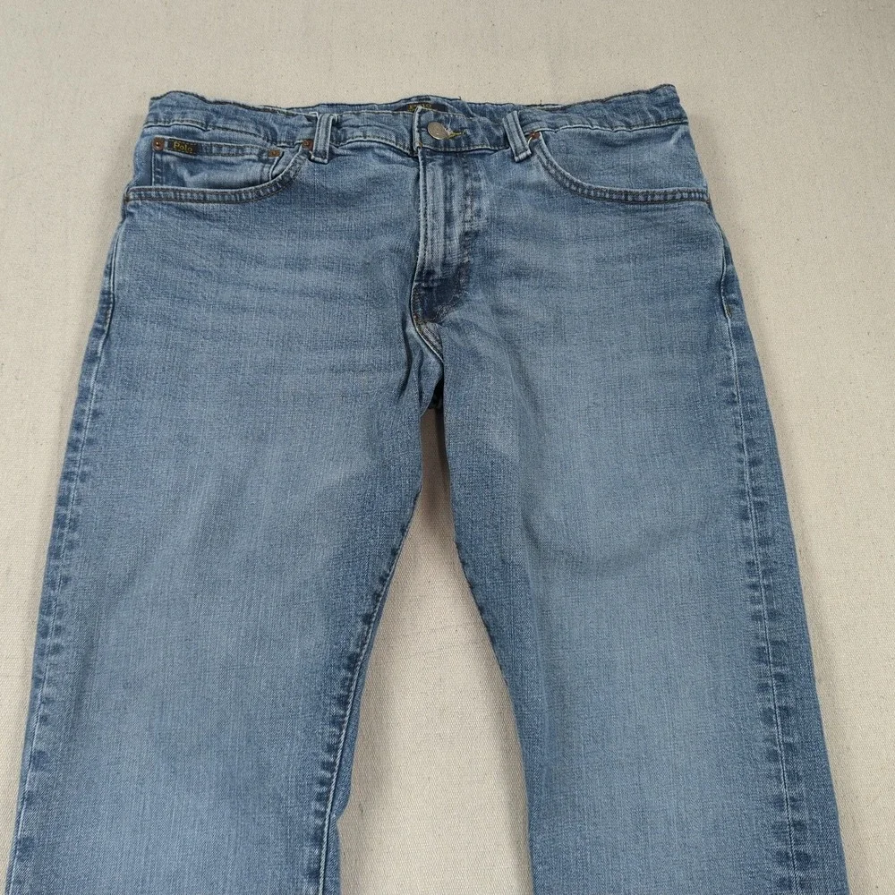 Polo Ralph Lauren Jeans Mens 36x30 Blue Varick Slim Straight Preppy Casual